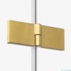 New Trendy Nesta Gold Brushed 80x200 cm drzwi wnękowe lewe wspornik skośny złoto szczotkowane/szkło przejrzyste D-0866A